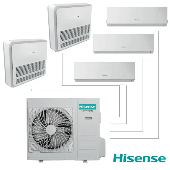 Мултисплит система Hisense 5AMW125U4RTA, 42000 BTU – външно тяло